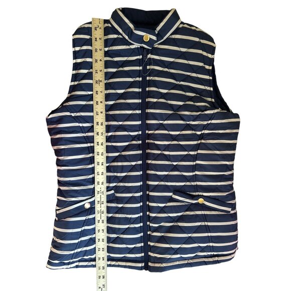 Reversible Princess Cruises Quilted Puffer Vest M Navy & White Stripes - Picture 9 of 9